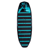 Hyperlite 4.5 Shuttle w/Booster 1300 Kit Wakefoil 2023 - A blue and white foil board with a black handle on top, featuring a pattern of diagonal lines.