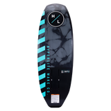 Hyperlite 4.5 Shuttle w/Booster 1300 Kit Wakefoil 2023 - A black and gray foil board with a white logo on top, featuring a marbled pattern in the background.