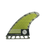 Hyperlite - 4.75 Carbon Surf Fin Set w/Key 2023 is a set of four fins with carbon fiber construction and keyhole mounting system.