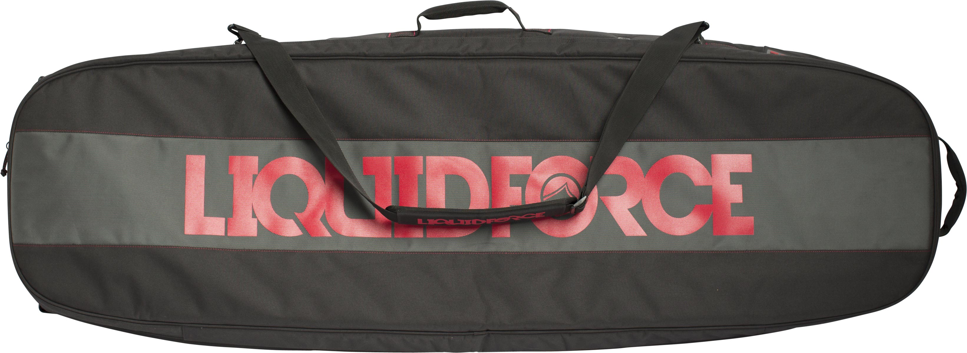 Liquid Force Wheeled Board Bag X-Large 2017 - Large wheeled bag with black wheels and a handle on top.