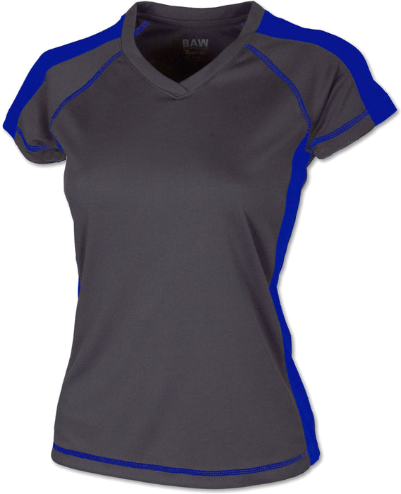 BAW Athletic Wear Ladies' X-Tek Sideline Short Sleeve V-Neck Shirt