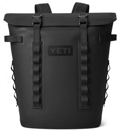 Yeti Hopper M20 Soft Backpack Cooler - A large, dark gray cooler with a zippered top and two adjustable shoulder straps.