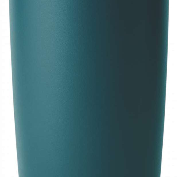 Yeti Rambler 20 oz. Tumbler with Magslider Lid - A stainless steel tumbler with a clear lid and silver handle on top.
