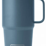 Yeti Rambler 20 oz. Travel Mug - A stainless steel travel mug with a clear lid and white lettering on the side.