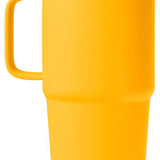 Yeti Rambler 20 oz. Travel Mug - A stainless steel travel mug with a clear lid and a handle on the side.