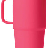 Yeti Rambler 20 oz. Travel Mug - A stainless steel travel mug with a clear lid and a handle on the side.