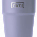 Yeti Rambler 26 oz. Straw Cup - A light blue insulated tumbler with a clear plastic straw and silver lid.