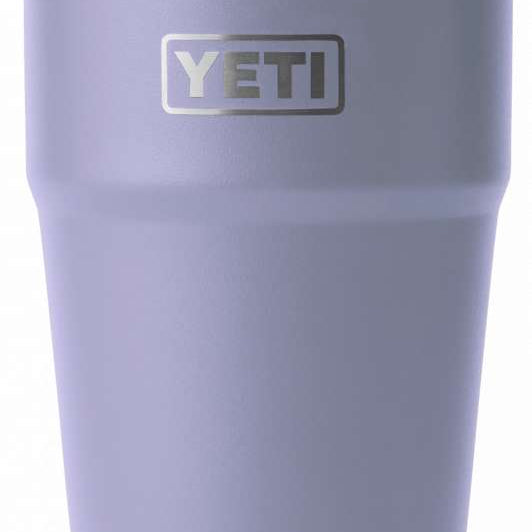 Yeti Rambler 26 oz. Straw Cup - A light blue insulated tumbler with a clear plastic straw and silver lid.