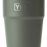 Yeti Rambler 26 oz. Straw Cup - A stainless steel tumbler with a clear plastic straw and lid, featuring a brushed finish.
