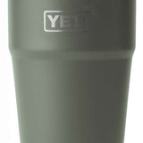 Yeti Rambler 26 oz. Straw Cup - A stainless steel tumbler with a clear plastic straw and lid, featuring a brushed finish.