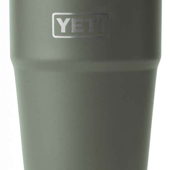 Yeti Rambler 26 oz. Straw Cup - A stainless steel tumbler with a clear plastic straw and lid, featuring a brushed finish.