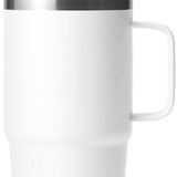 Yeti Rambler 25 oz. Straw Mug - A white insulated tumbler with a clear plastic straw and silver lid.