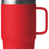 Yeti Rambler 25 oz. Straw Mug - A red insulated tumbler with a clear plastic straw and silver lid.