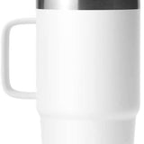 Yeti Rambler 25 oz. Straw Mug - A white, insulated tumbler with a clear plastic straw and lid.