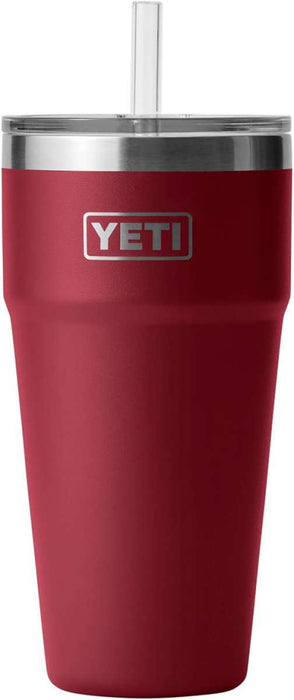 YETI Navy Rambler 26 oz Stackable Cup With Straw Lid
