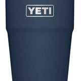 Yeti Rambler 26 oz. Straw Cup - A navy blue insulated tumbler with a clear plastic straw and lid.