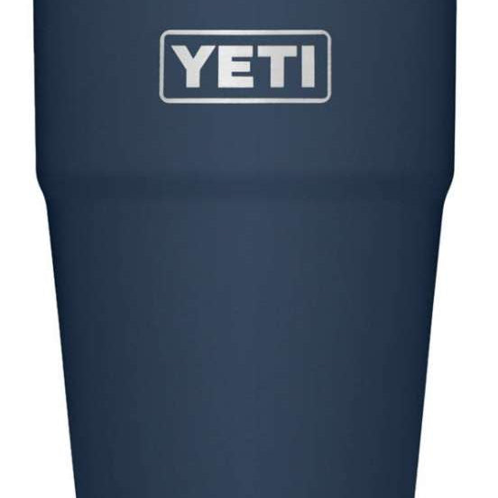 Yeti Rambler 26 oz. Straw Cup - A navy blue insulated tumbler with a clear plastic straw and lid.