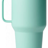 Yeti Rambler - 30 oz. Travel Mug is a large, insulated tumbler with a screw-on lid and handle on the left side.