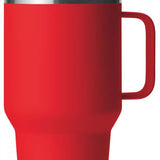 Yeti Rambler 35 oz. Straw Mug - A red insulated tumbler with a clear plastic straw and silver lid.