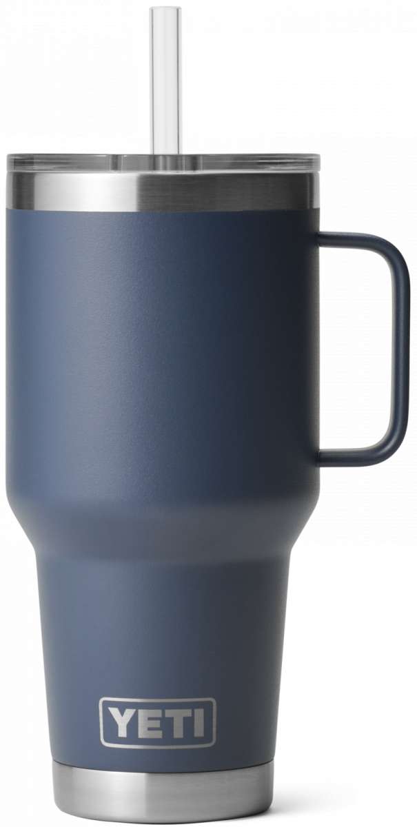 YETI Rambler 35 oz Straw Mug, Vacuum Insulated, Stainless Steel, Camp Green