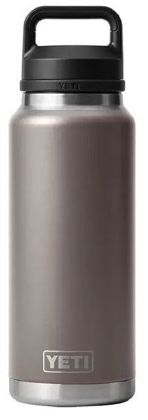 Yeti Rambler 26 oz. Bottle With Chug Cap - A stainless steel water bottle with a black chug cap and handle on top.