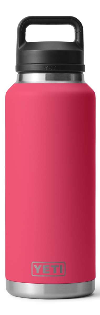 Yeti Rambler 46 oz. Bottle with Chug Cap - A large, insulated bottle with a screw-top lid and a spout for easy drinking.