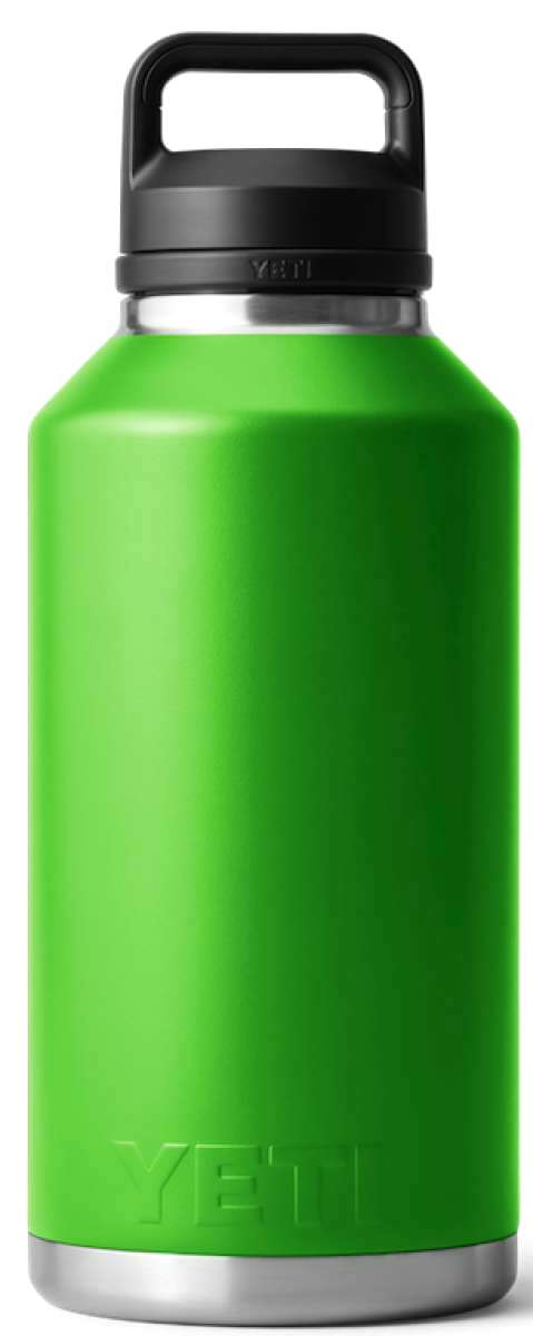 Yeti Rambler 64 oz. Bottle Chug - A large, insulated bottle with a chug lid and handle on top.
