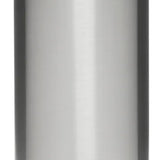 Yeti Rambler 12 oz. Colster Slim Can Insulator - A silver insulated can cooler with a black lid and embossed "YETI" logo on top.