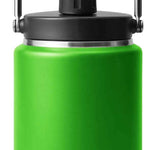 Yeti Rambler Half Gallon Jug - A large, insulated jug with a screw-top lid and handle on top. It is mostly white with silver hardware.