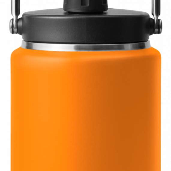 Yeti Rambler Half Gallon Jug - A large insulated jug with a screw-top lid and handle, featuring a stainless steel body in a brushed finish.