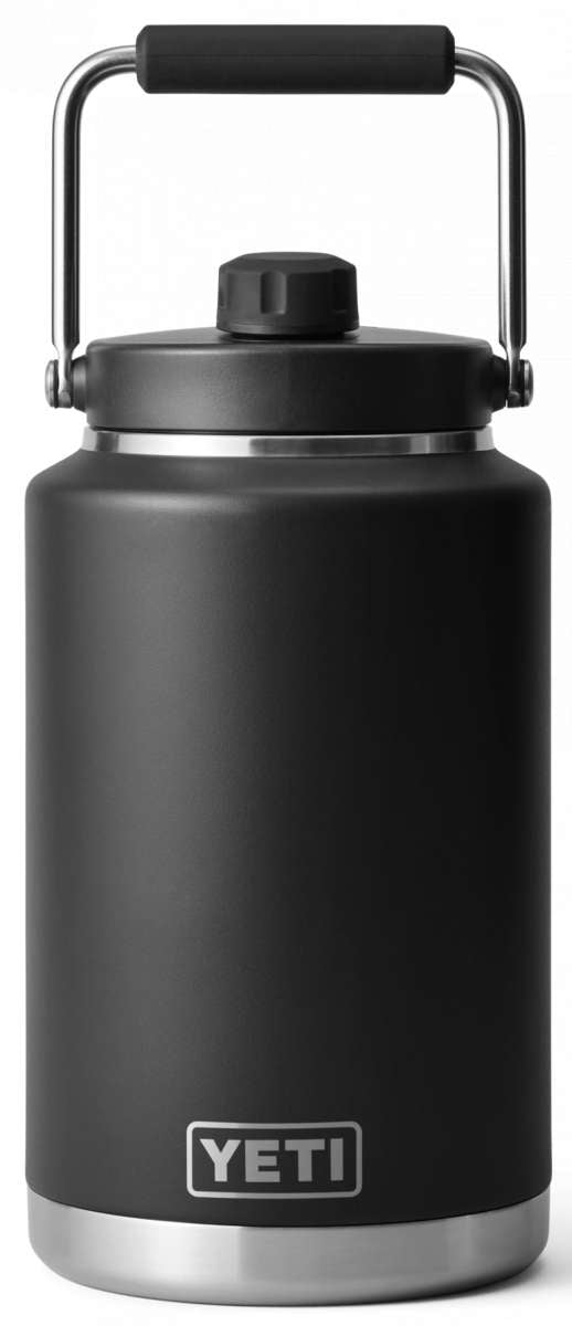 Yeti Rambler One Gallon Jug - A large, insulated jug with a screw-top lid and handle on top.