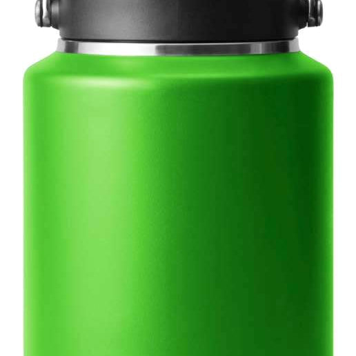 Yeti Rambler One Gallon Jug - A large, insulated jug with a screw-top lid and handle on top. It is mostly green with silver hardware.