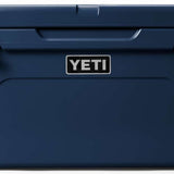 Yeti Tundra 65 Cooler - A large, rectangular cooler with a dark gray lid and matching body, featuring a handle on top and a logo in silver lettering.