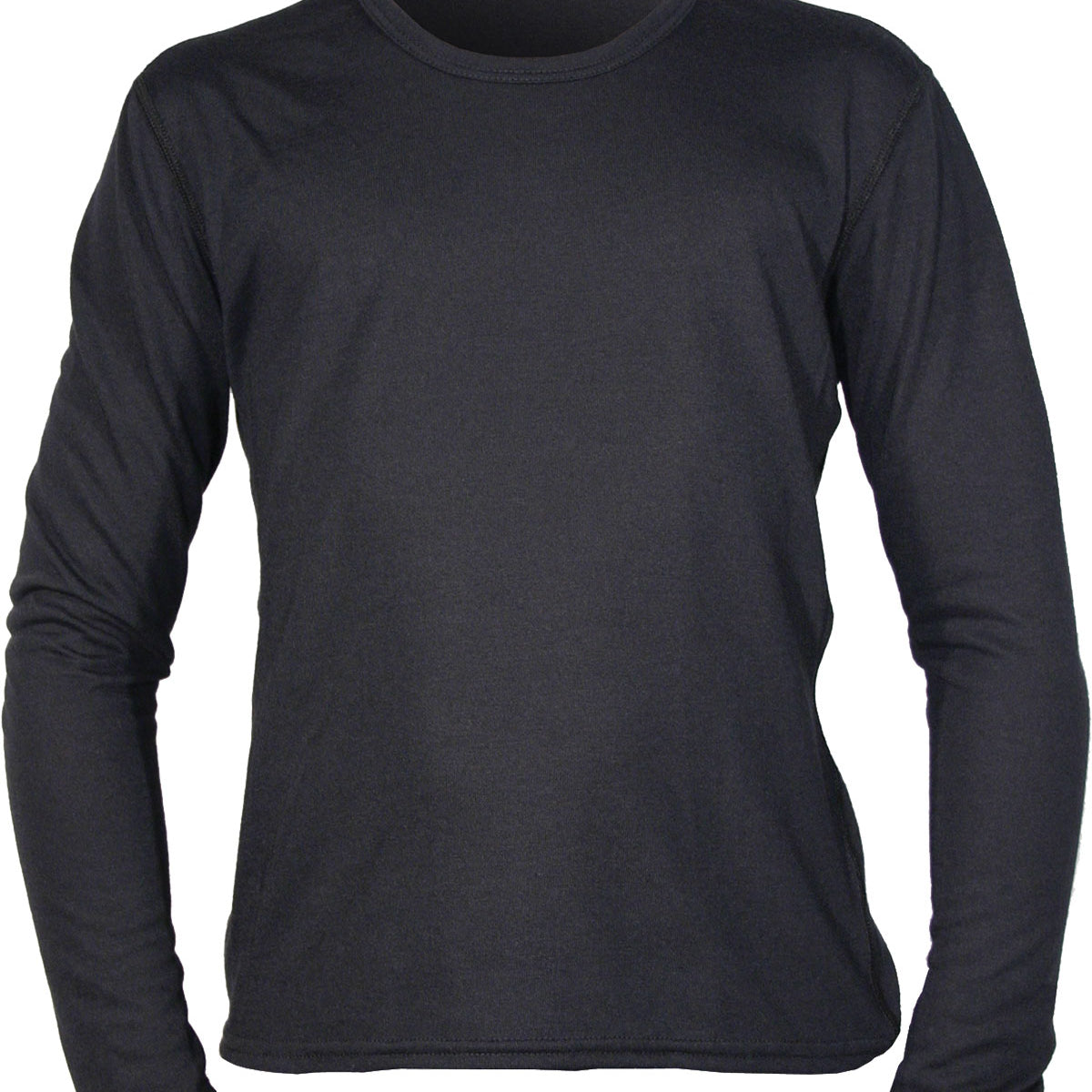 Hot Chillys Juniors' Pepper Skins Crew Top Baselayer - A black crew-neck top with a pepper skin pattern on the front and back.