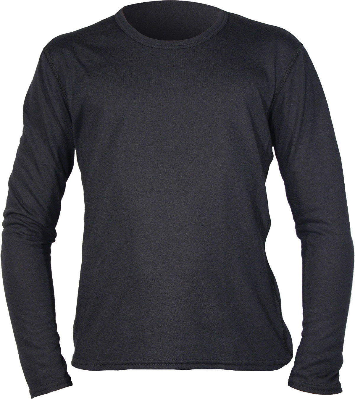 Hot Chillys Juniors' Pepper Skins Crew Top Baselayer - A black crew-neck top with a pepper skin pattern on the front and back.