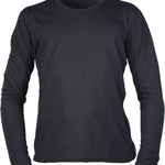 Hot Chillys Juniors' Pepper Skins Crew Top Baselayer - A black crew-neck top with a pepper skin pattern on the front and back.