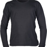 Hot Chillys Juniors' Pepper Skins Crew Top Baselayer - A black crew-neck top with a pepper skin pattern on the front and back.