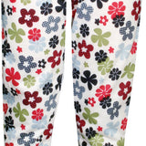 Hot Chillys Youth Pepper Skins Print Bottom Baselayer - A white baselayer with a repeating pattern of red, green, and black pepper-shaped flowers.