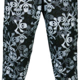 Hot Chillys Youth Pepper Skins Print Bottom Baselayer - A black baselayer with a repeating pattern of gray skulls and crossbones.