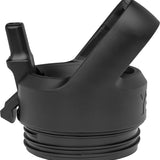 Yeti Rambler Bottle Straw Cap - Black plastic cap with a built-in straw and flip-top lid, featuring a small opening for sipping.